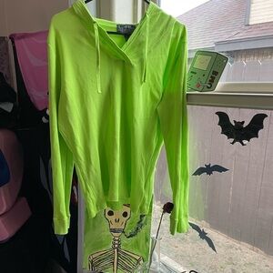 Ralph Lauren neon green long sleeve hoodie sweatshirt